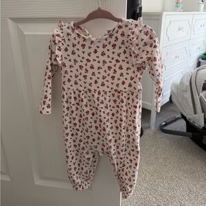 Old Navy Cream One-Piece with Red Floral Print